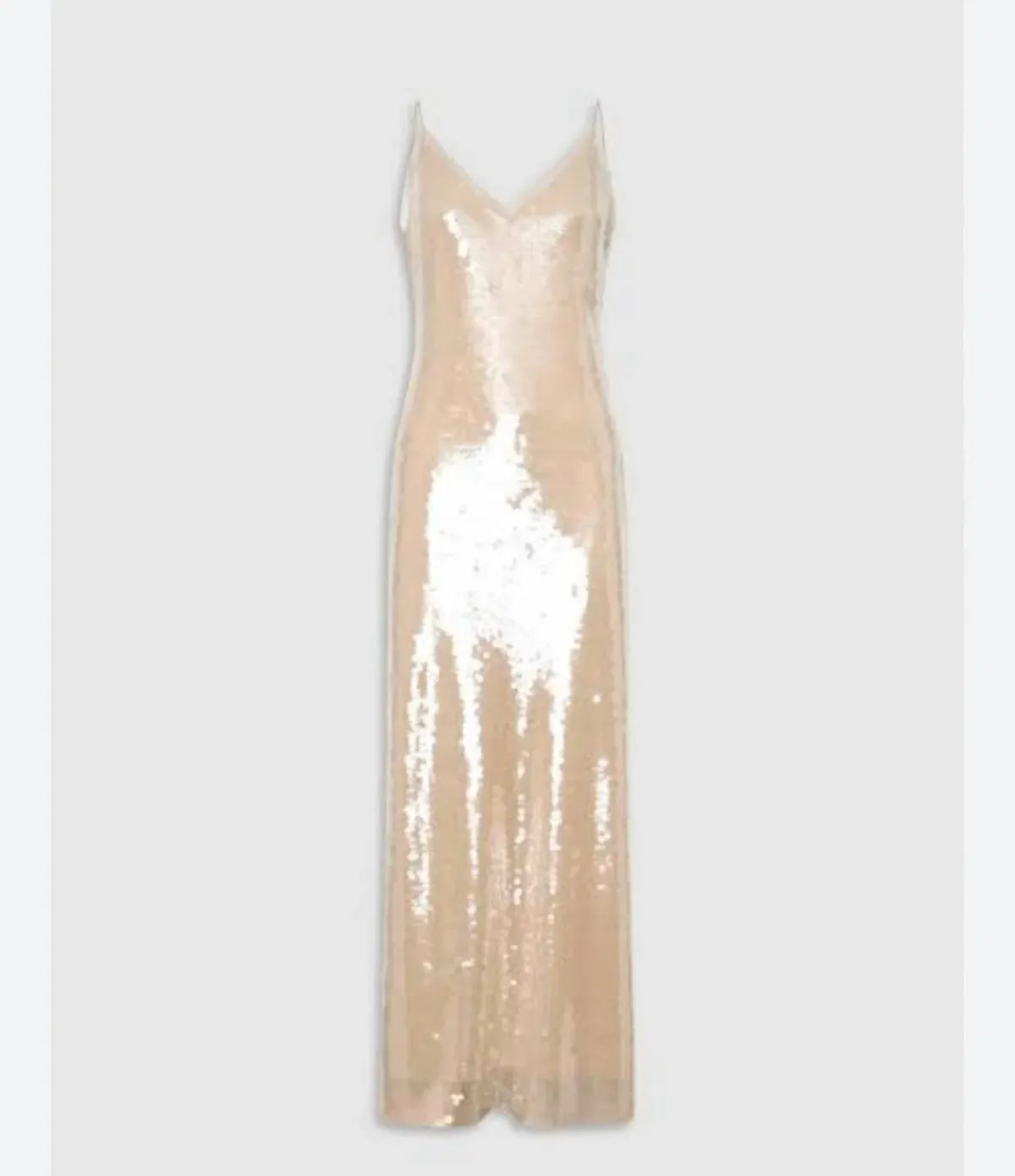 Oroton Sequin Slip Dress Champagne Size 10 - Image 1
