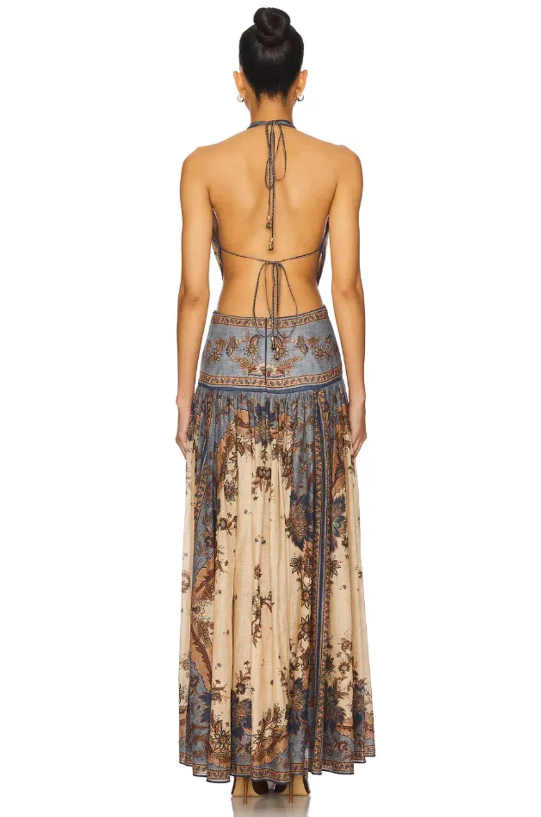 Zimmermann Ascension Plunge Halter Maxi Dress for rent on The Volte - main image