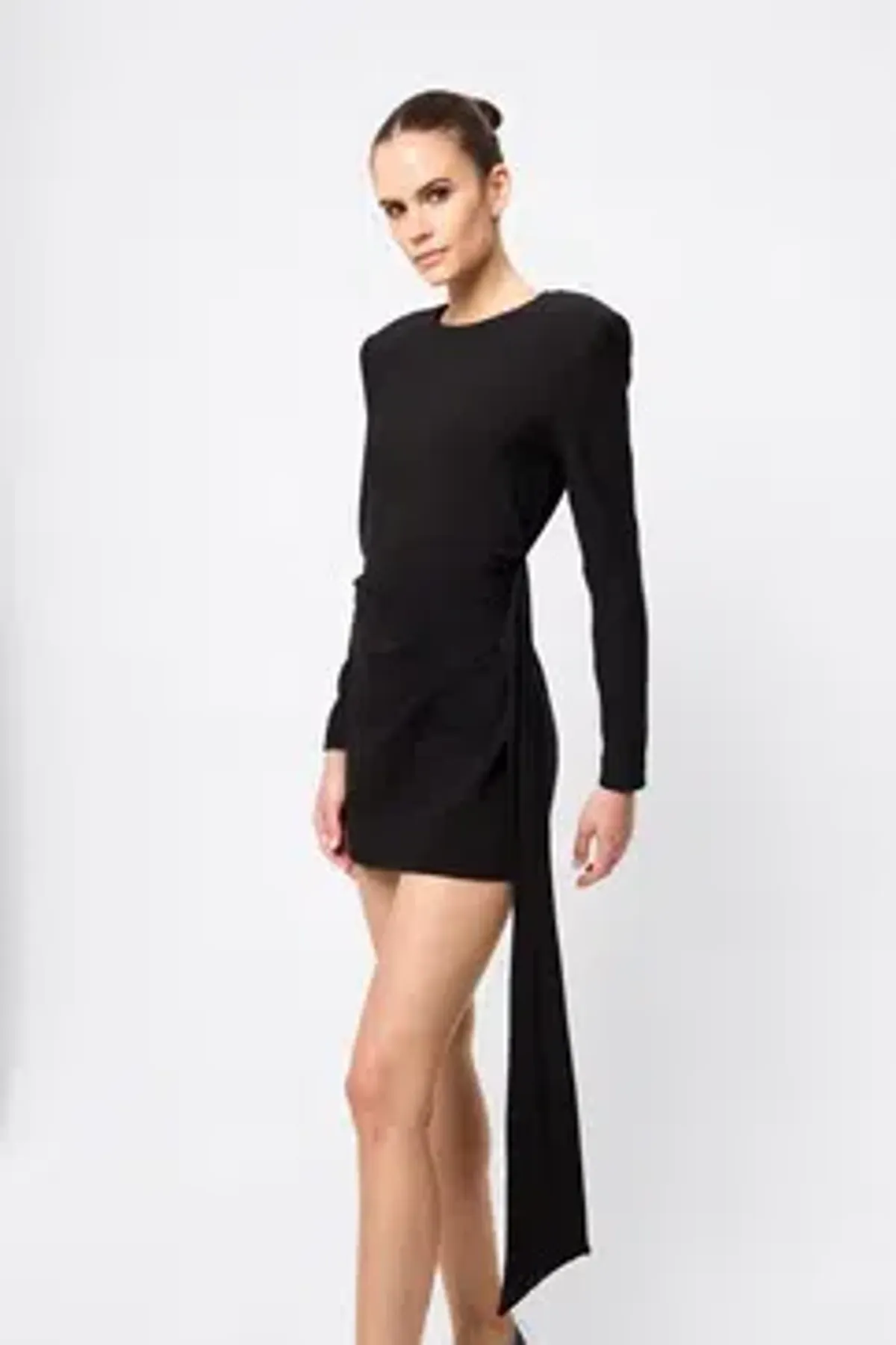 MOSSMAN SENSE OF MYSTERY DRAPED MINI / BLACK / SIZE 8 - Image 3