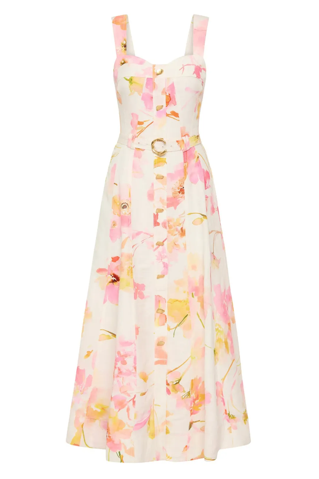 AJE ZARIE MIDI DRESS in WILDFLOWERS SIZE 6 for rent on The Volte - main image