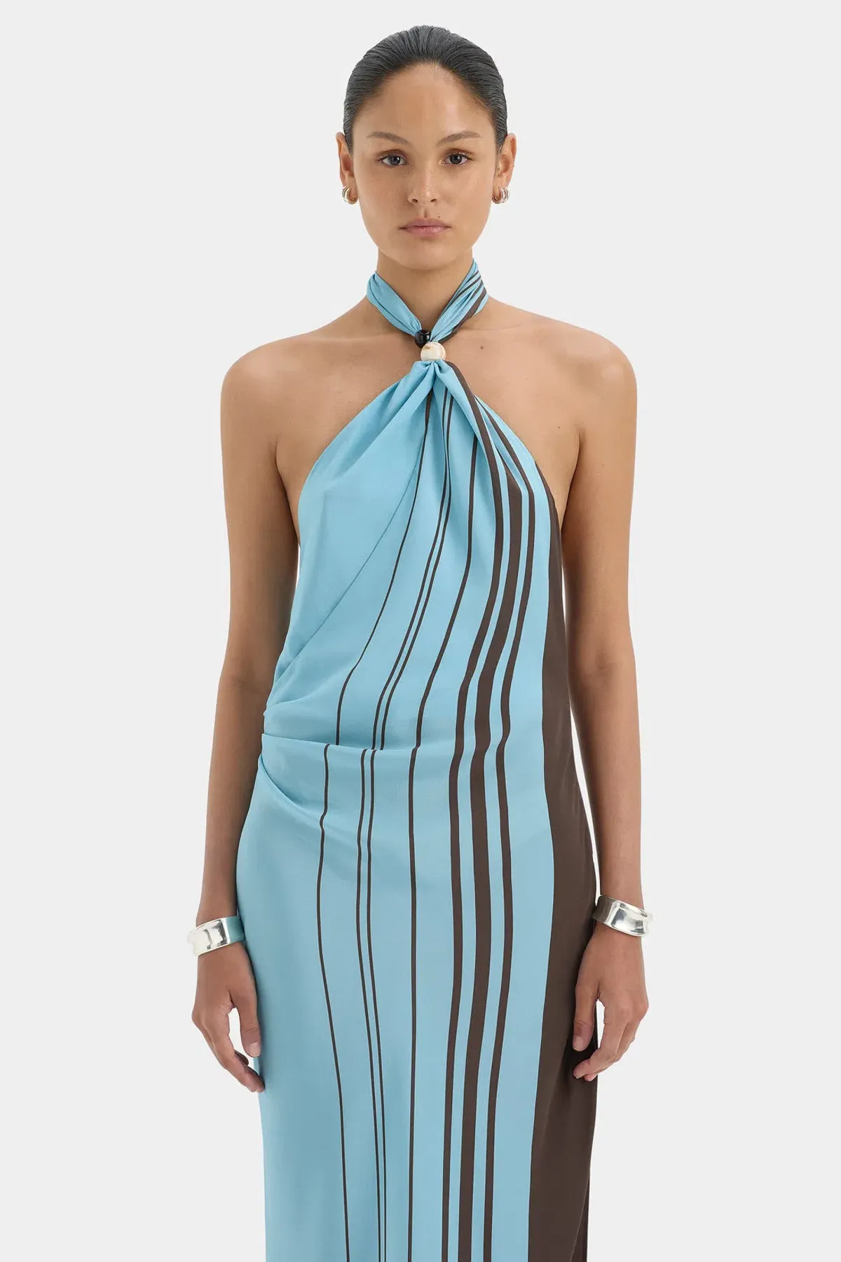 Sir Rioja Halter Scarf Maxi Dress- 2  - Image 3