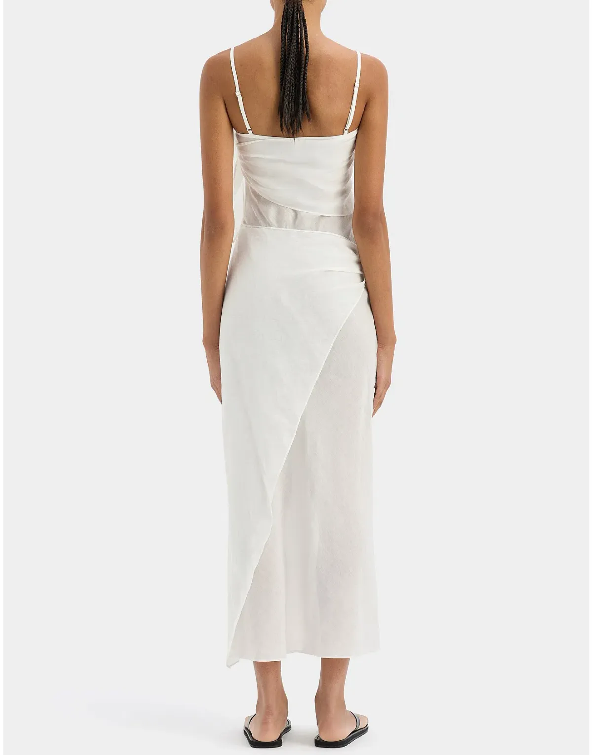 SIR Rosalia Wrap midi dress Ivory - Image 3