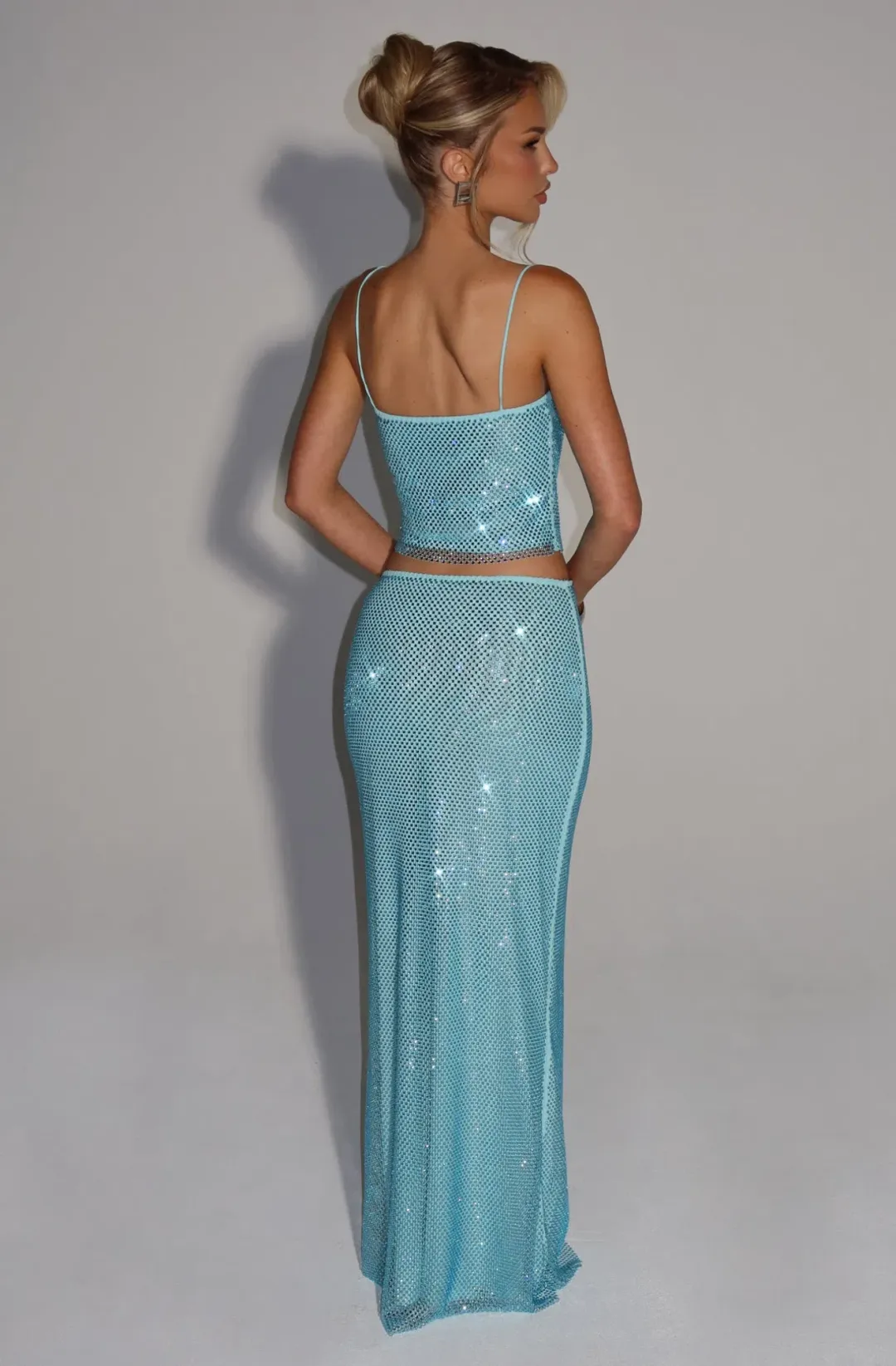 Nora Top + Hali Skirt Set Aqua  for rent on The Volte - main image