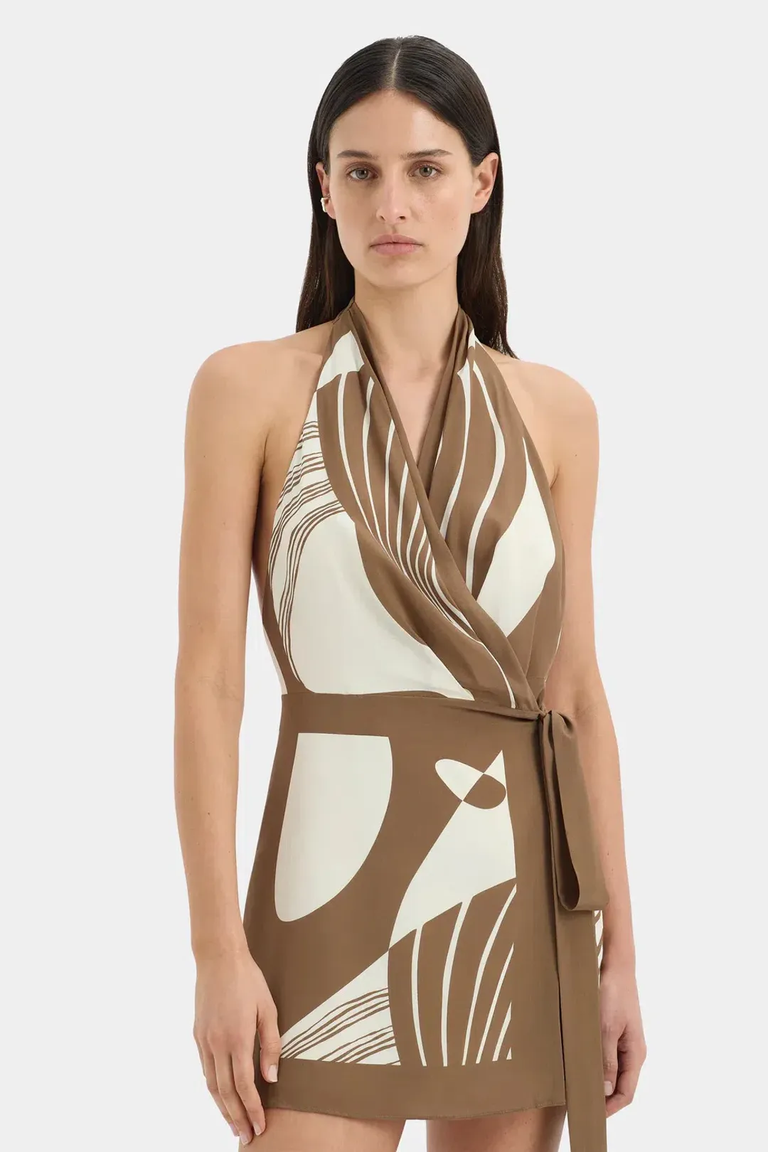 ALMARA WRAP HALTER MINI DRESS / SIZE 8 for rent on The Volte - main image