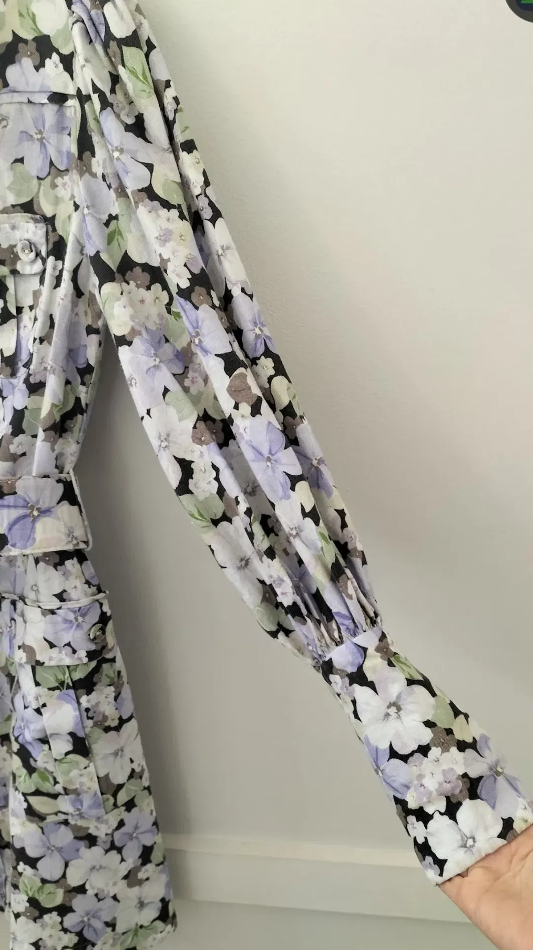 Zimmermann Ninety Six Shirt Dress Pansy prints Size 0 AU8 US 4 IT 40 FR 36 for rent on The Volte - main image