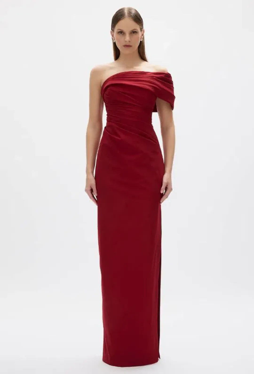 Rachel Gilbert Gale Gown in Wine Size 2/10 for rent on The Volte - main image
