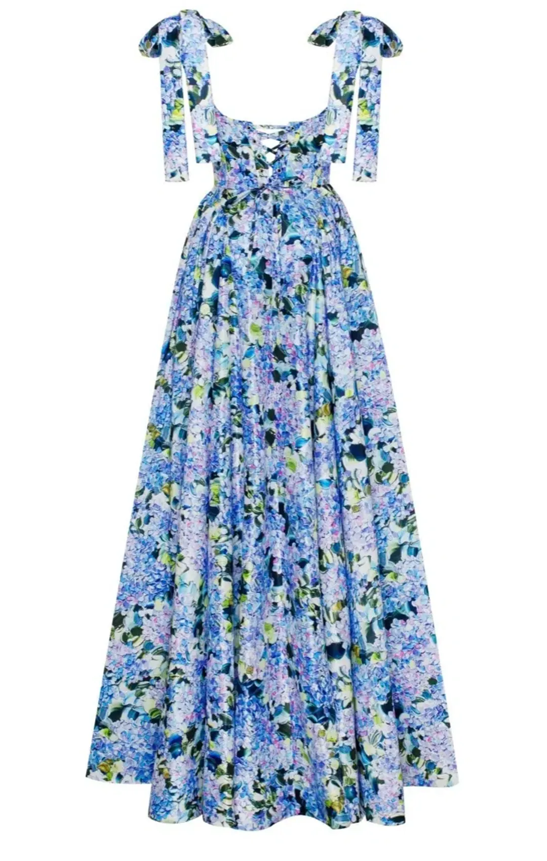 Milla Blue Hydrangea Strapped Maxi Dress size 10/M for rent on The Volte - main image