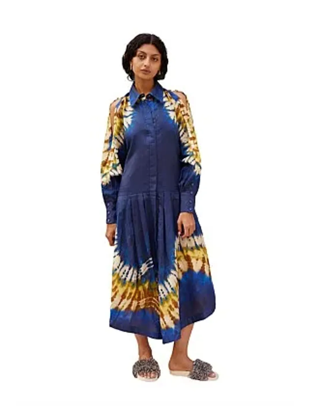 Alemais MARTINE SHIRTDRESS Navy Size 8 for rent on The Volte - main image