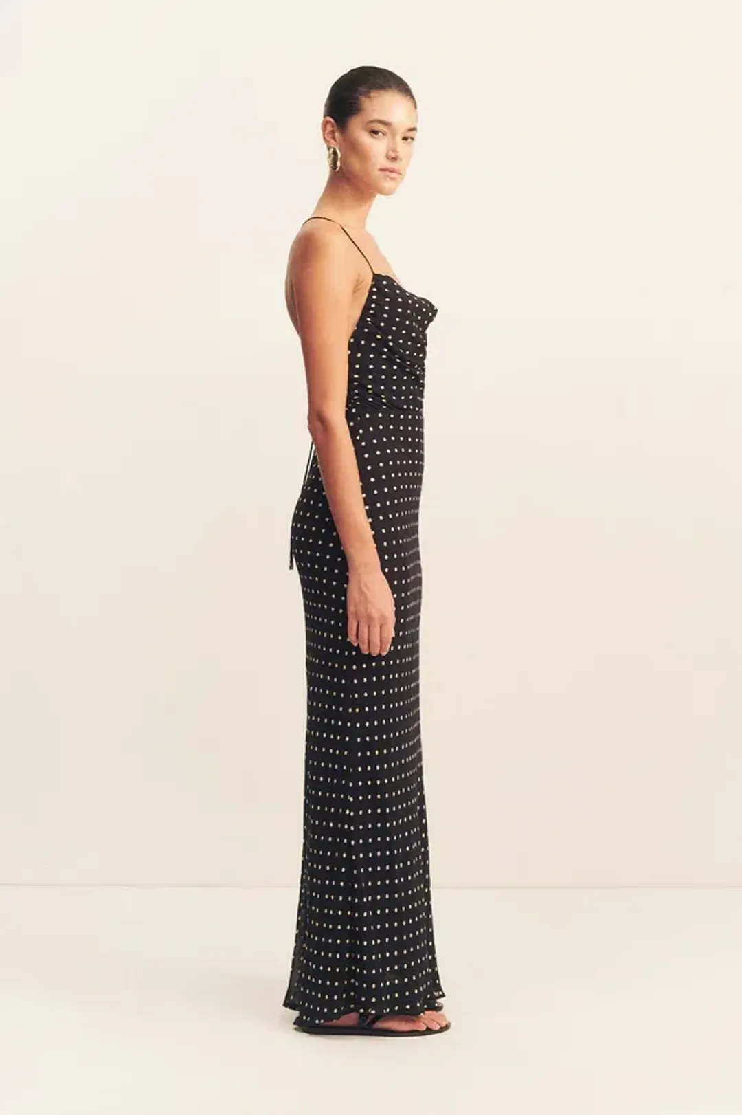 Shona Joy Houston Lace Back Maxi Dress / Polka dot / Size 16  for rent on The Volte - main image