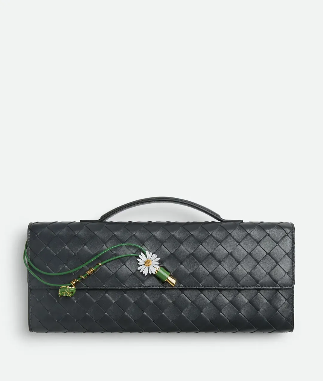 Bottega Andiamo Clutch with daisy flower closure  for rent on The Volte - main image