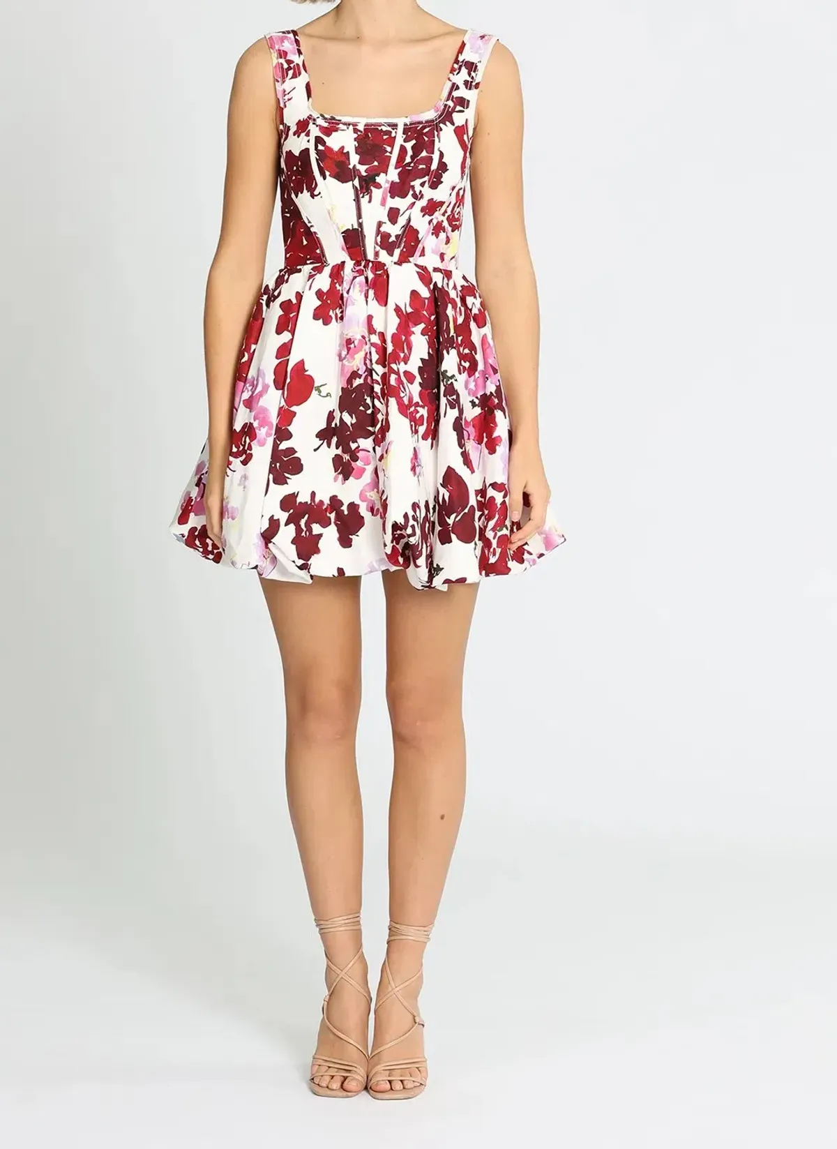 Aje Suzette Mini Dress Roses Of Provence Floral White - Image 1
