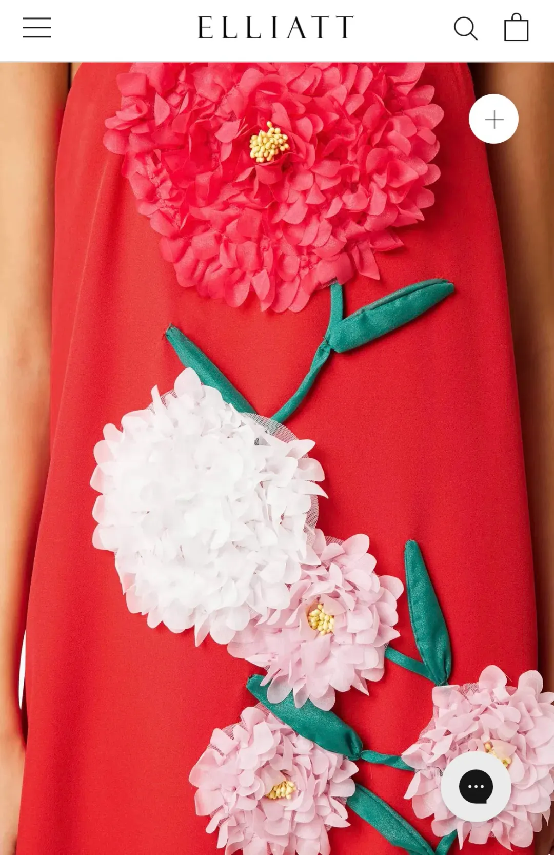 Elliatt Buttercup Embroidered Maxi Dress In Red for rent on The Volte - main image