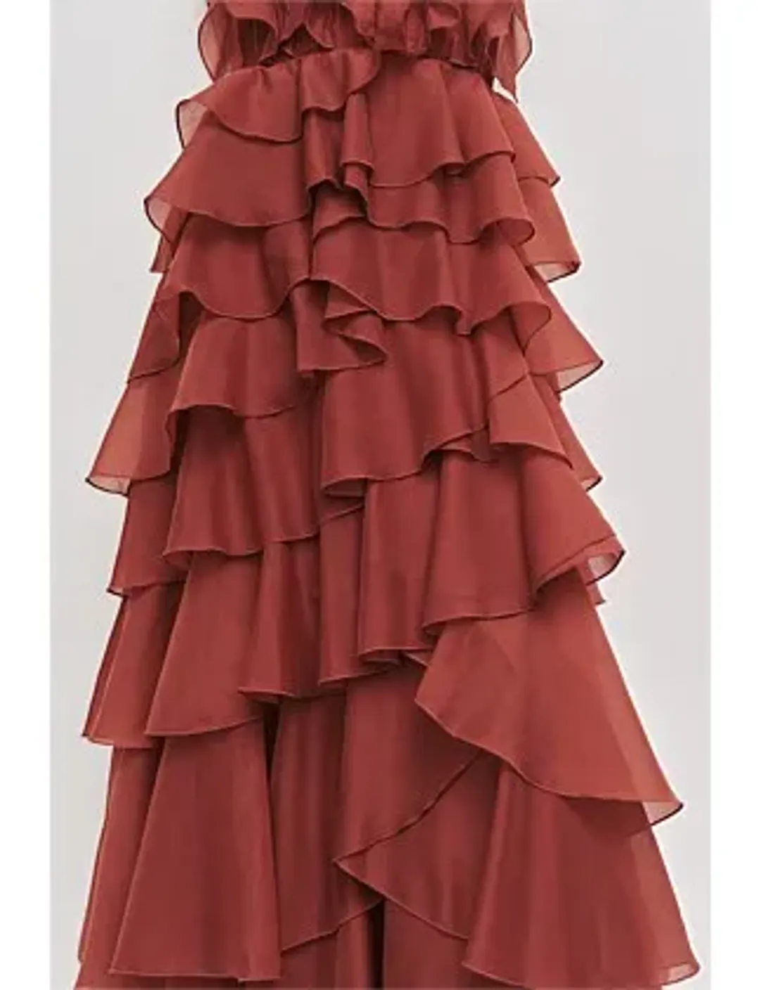 Aje Cleo Gown Rust Size 10 for rent on The Volte - main image