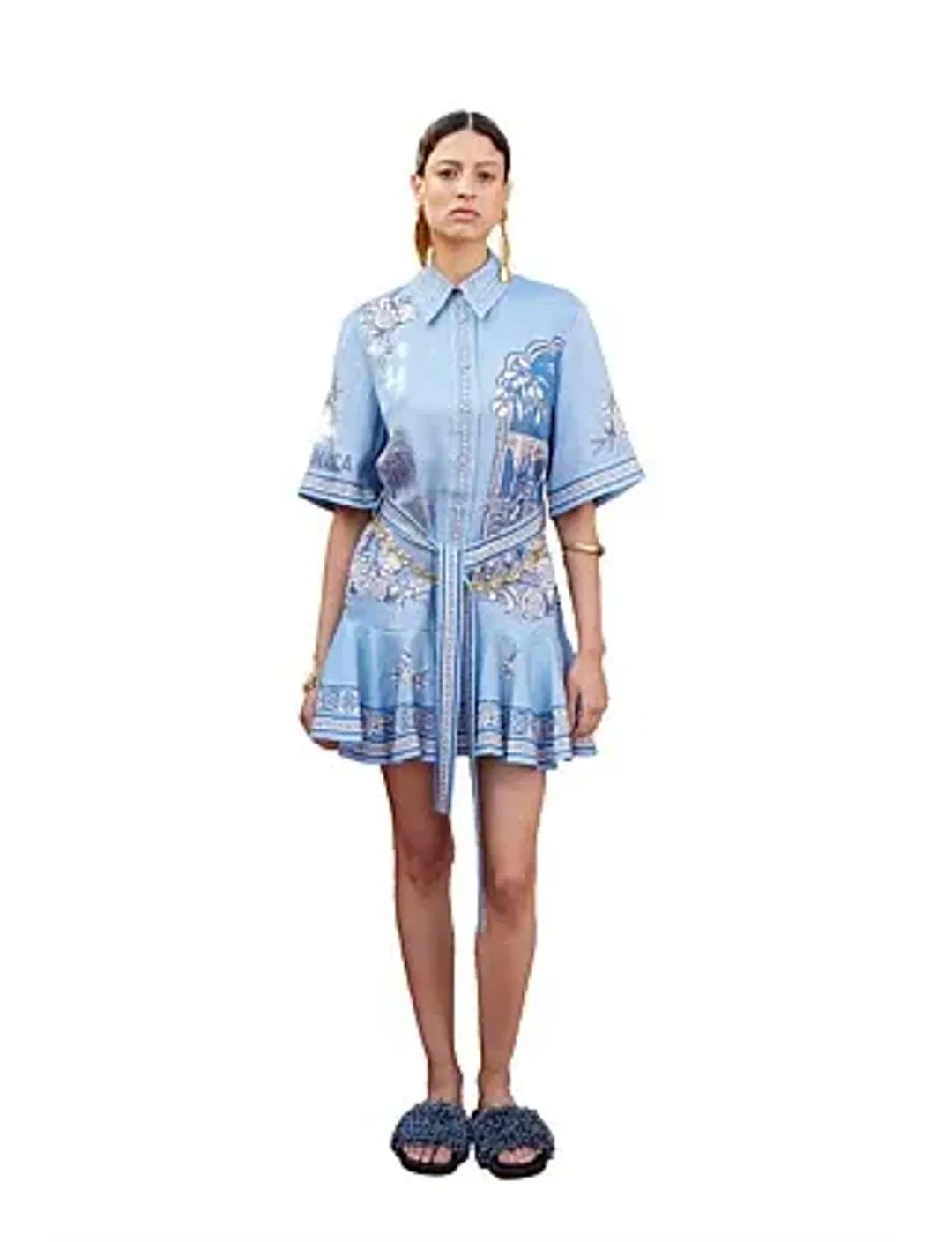 Alemais VILLA ROMANTICA MINI DRESS Blue Size 12 for rent on The Volte - main image