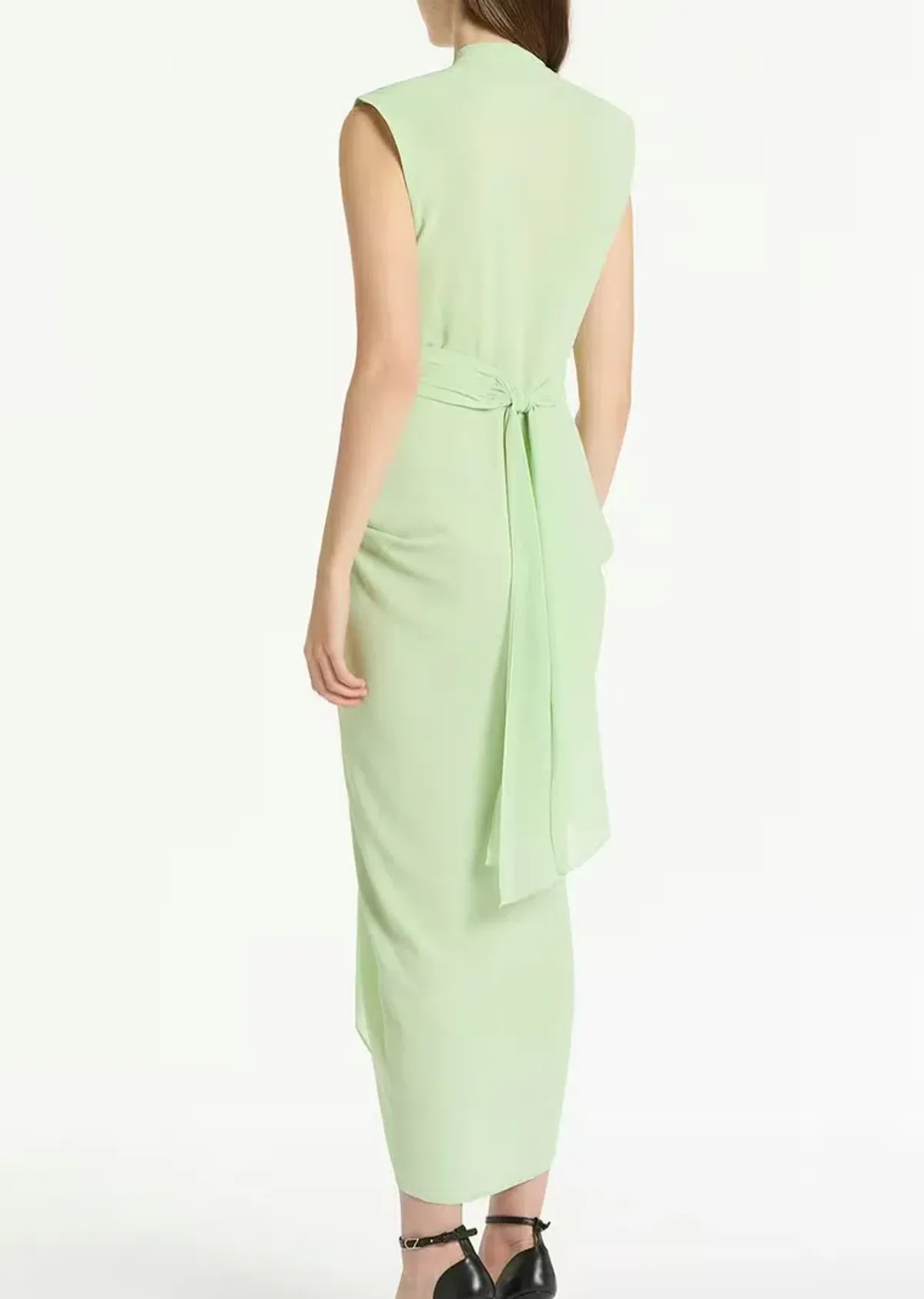 Carla Zampatti Peridot Waterfall Dress Size 10 - Image 2