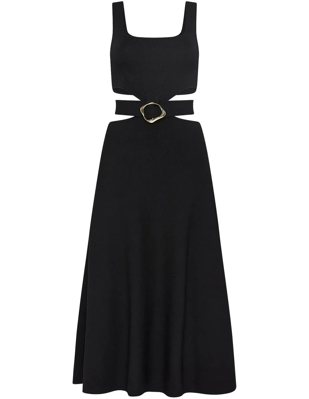 Aje Frey Cut Out Black Midi Dress Size 14 for rent on The Volte - main image