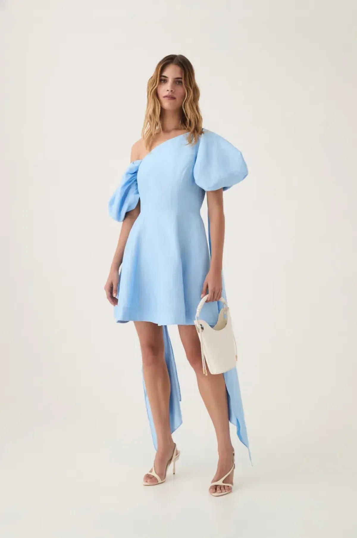 AJE ARISTA TULIP SLEEVE MINI DRESS POWDER BLUE SIZE 8 - Image 1