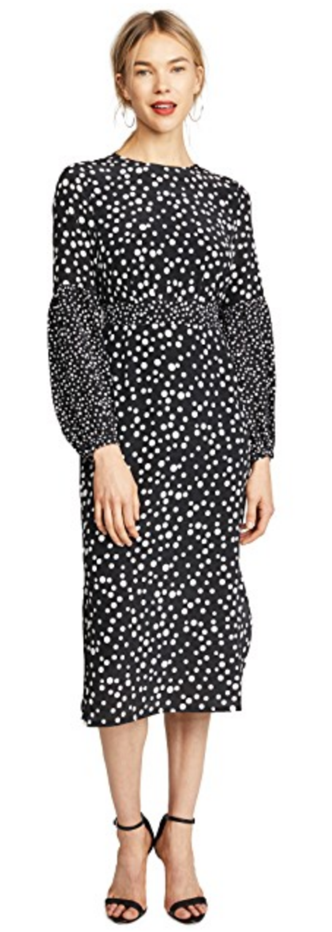 Rixo of London Black and White Spot Dress for rent on The Volte - main image