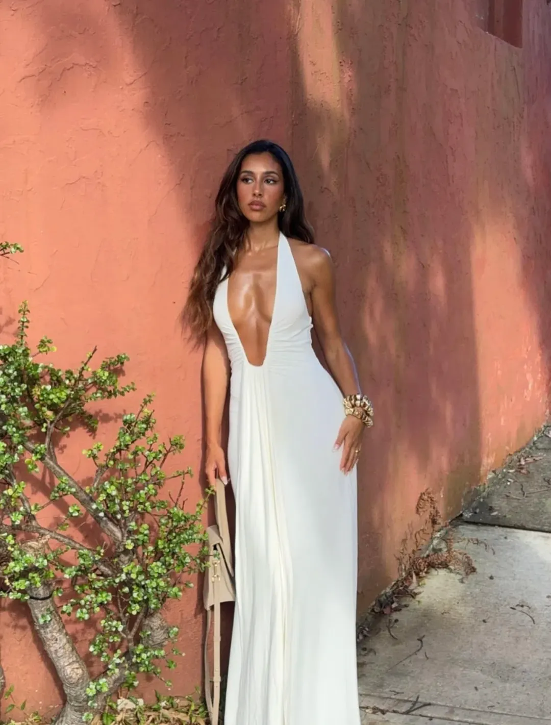 MISHA JENNIFER CUPRO MAXI DRESS SIZE 6 for rent on The Volte - main image