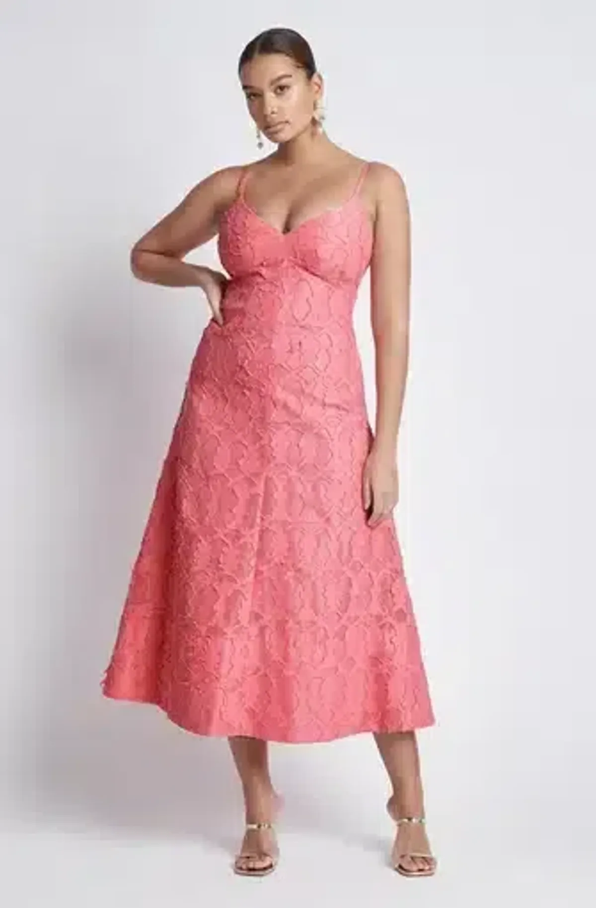 SHEIKE Whispers Lace MIDI Dress Candy Size 6 - Image 2