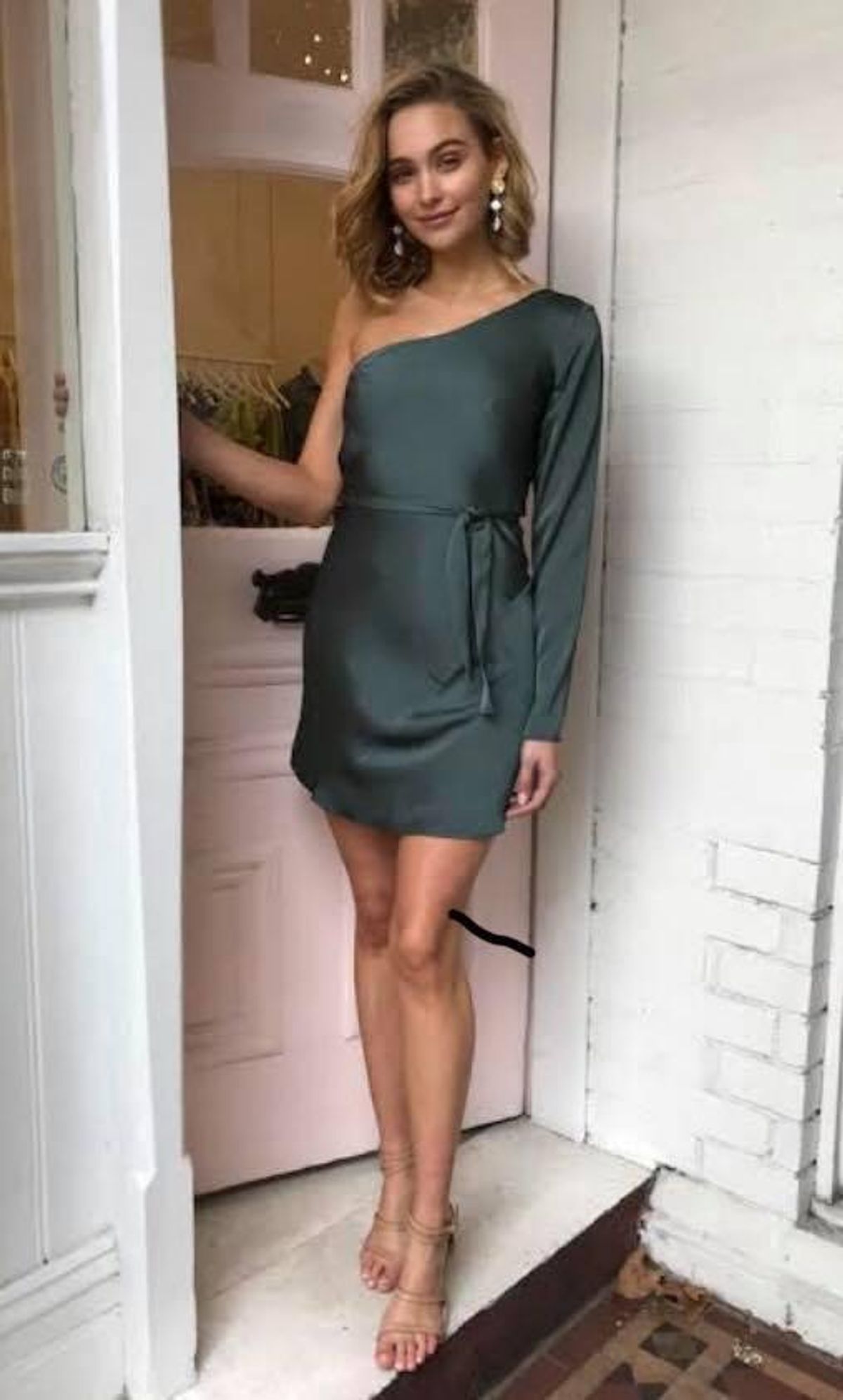 One Fell Swoop Penny Slip Dress in Petrol size 8 - Image 1