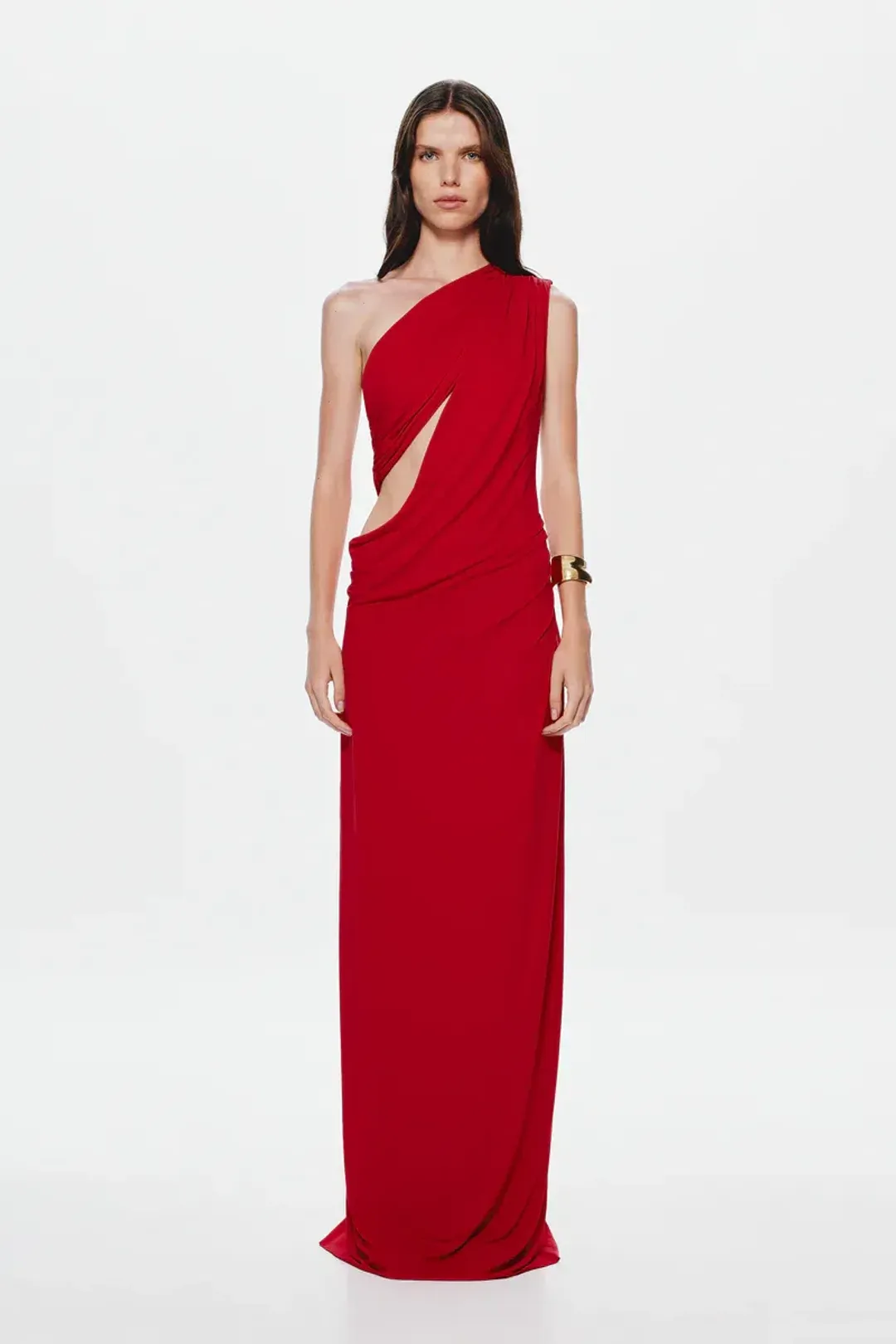 MISHA THE SOLSTICE CUPRO DRESS in CHERRY RED SIZE XS / 6 - 8  for rent on The Volte - main image