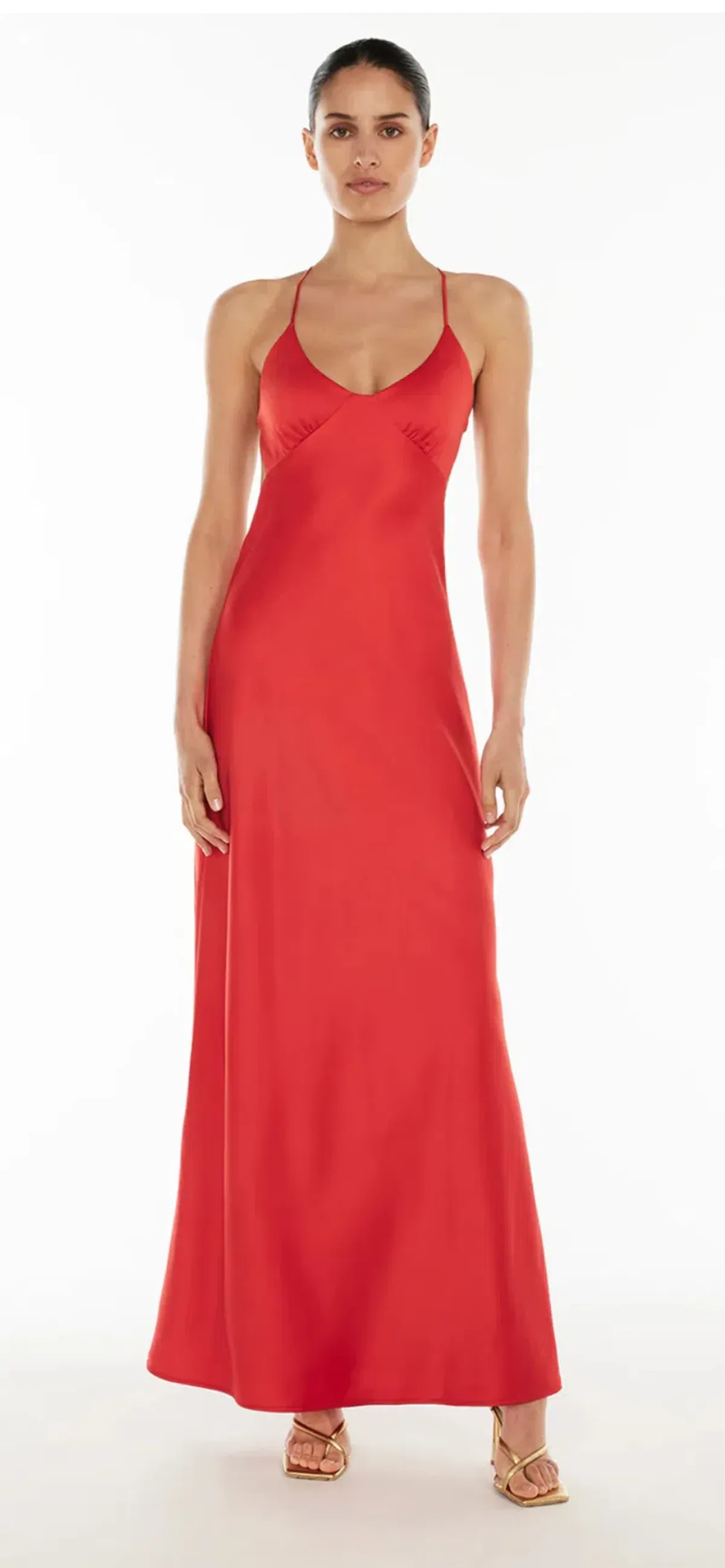 Saturation point slip dress red size 4 - Image 1