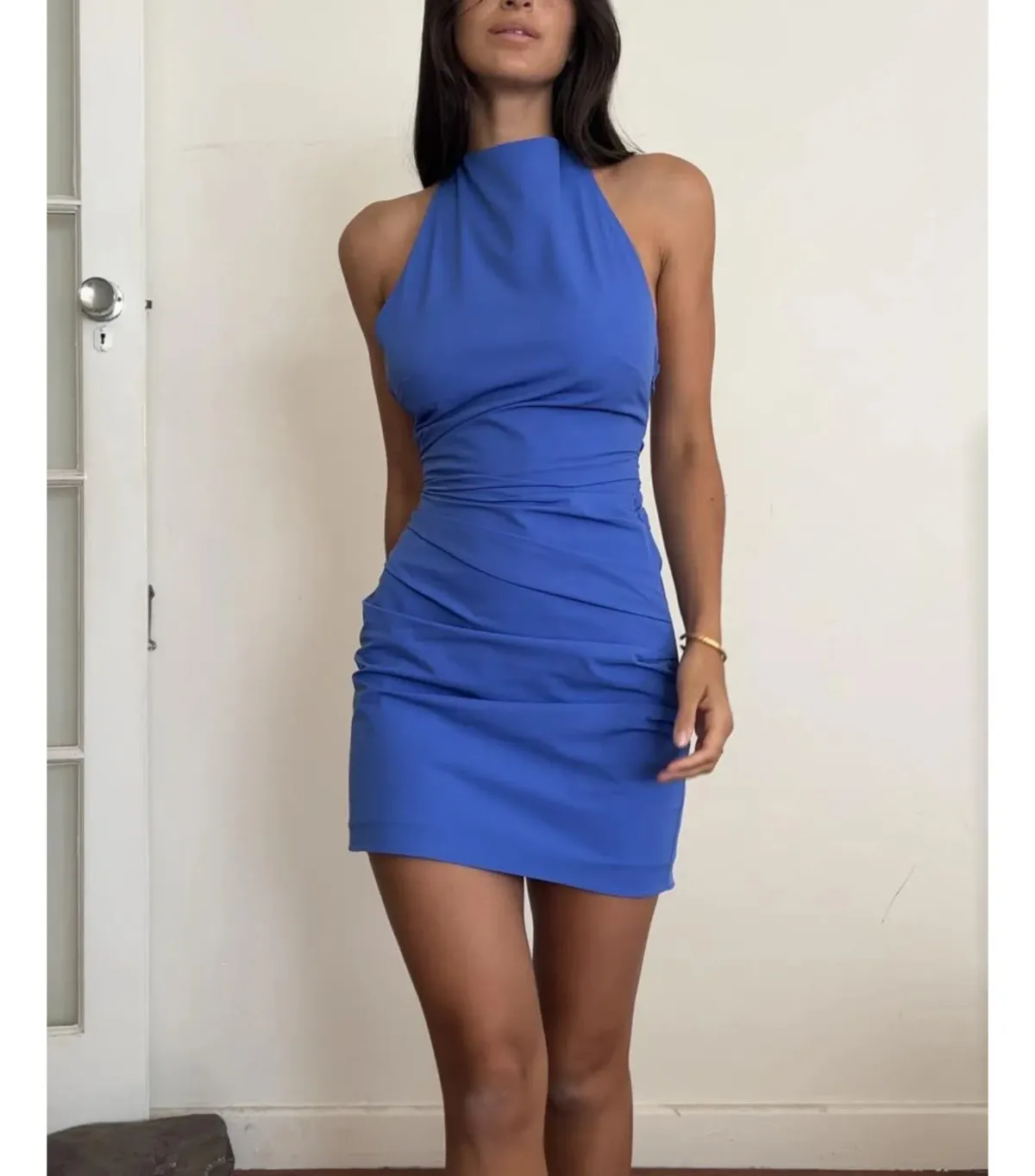 Sir the Label Sol Halter Mini Dress Cobalt Size 10 - Image 6