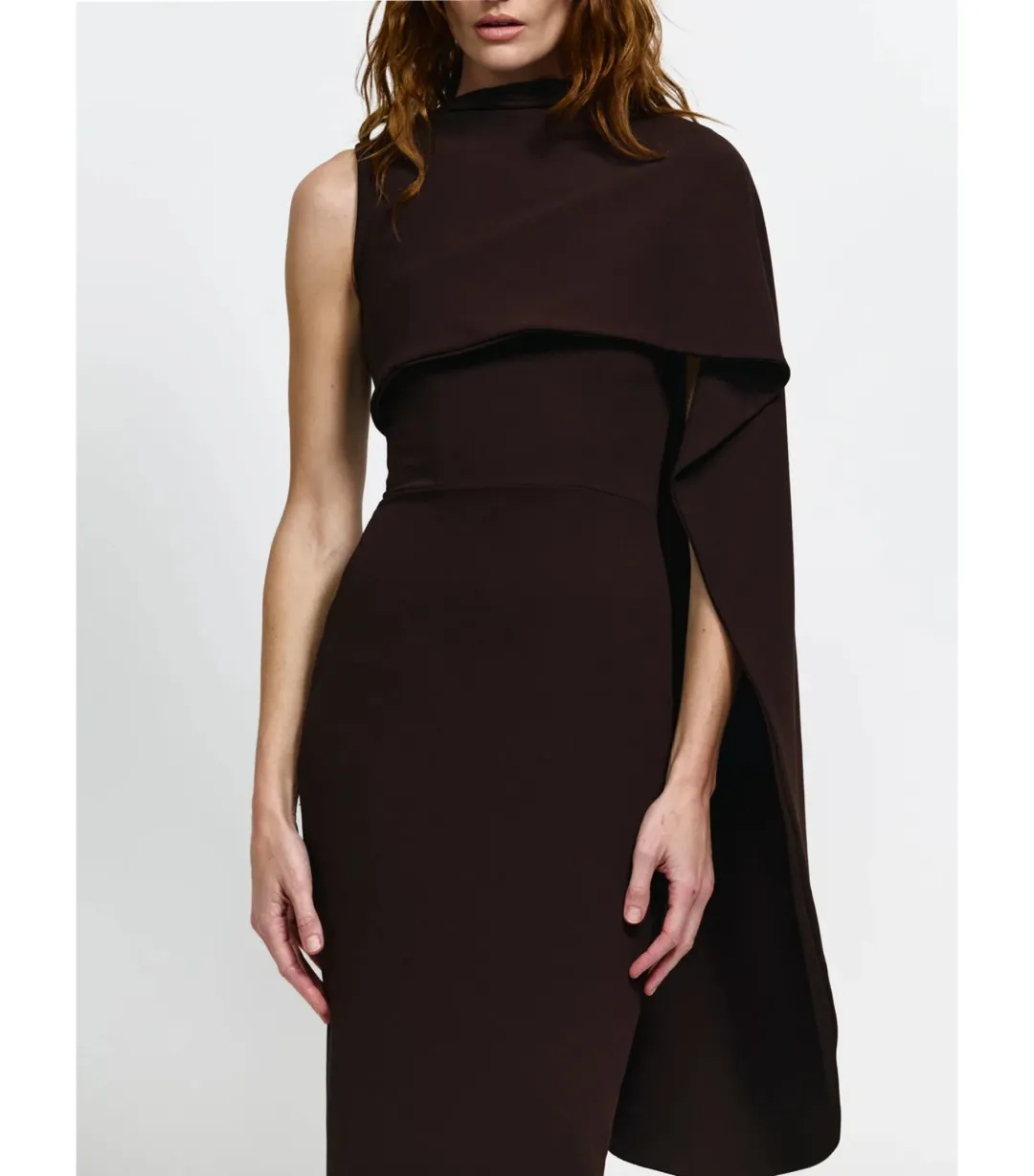 Effie Kats Romi Dress Chocolate Brown Size 10  for rent on The Volte - main image