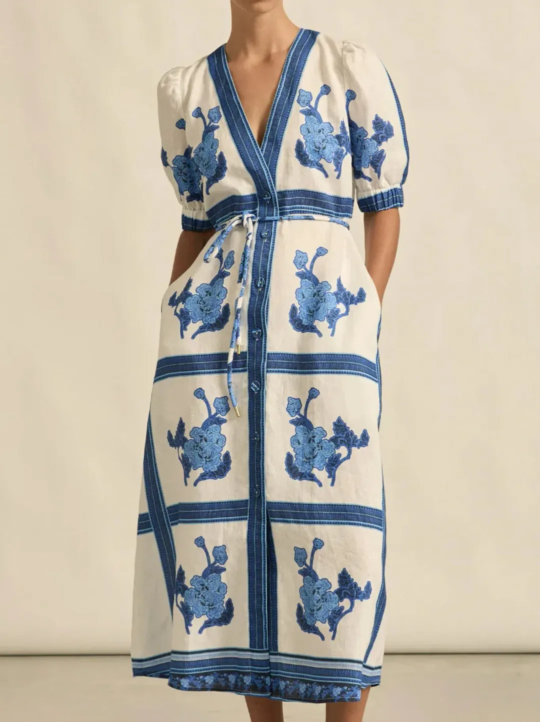 Zoe Kratzmann Portrait Dress Azure Collage size 2  for rent on The Volte - main image