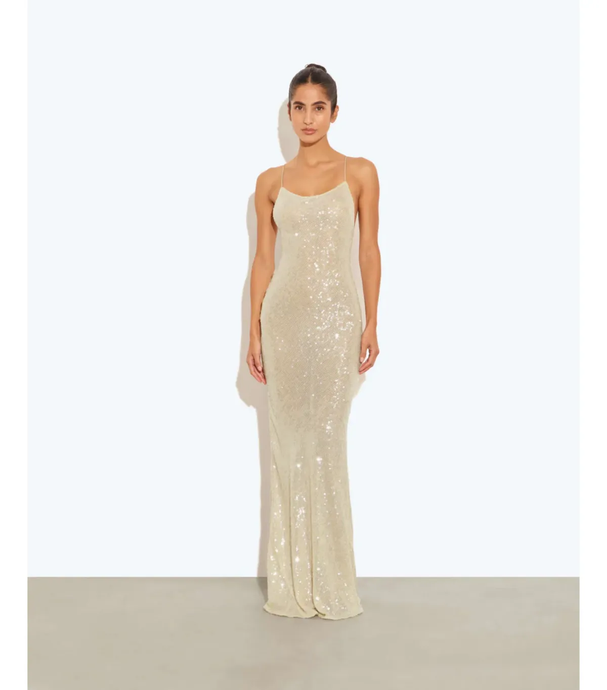 Rat & Boa Olympia Sequin Dress Ivory Size 8 - Image 2