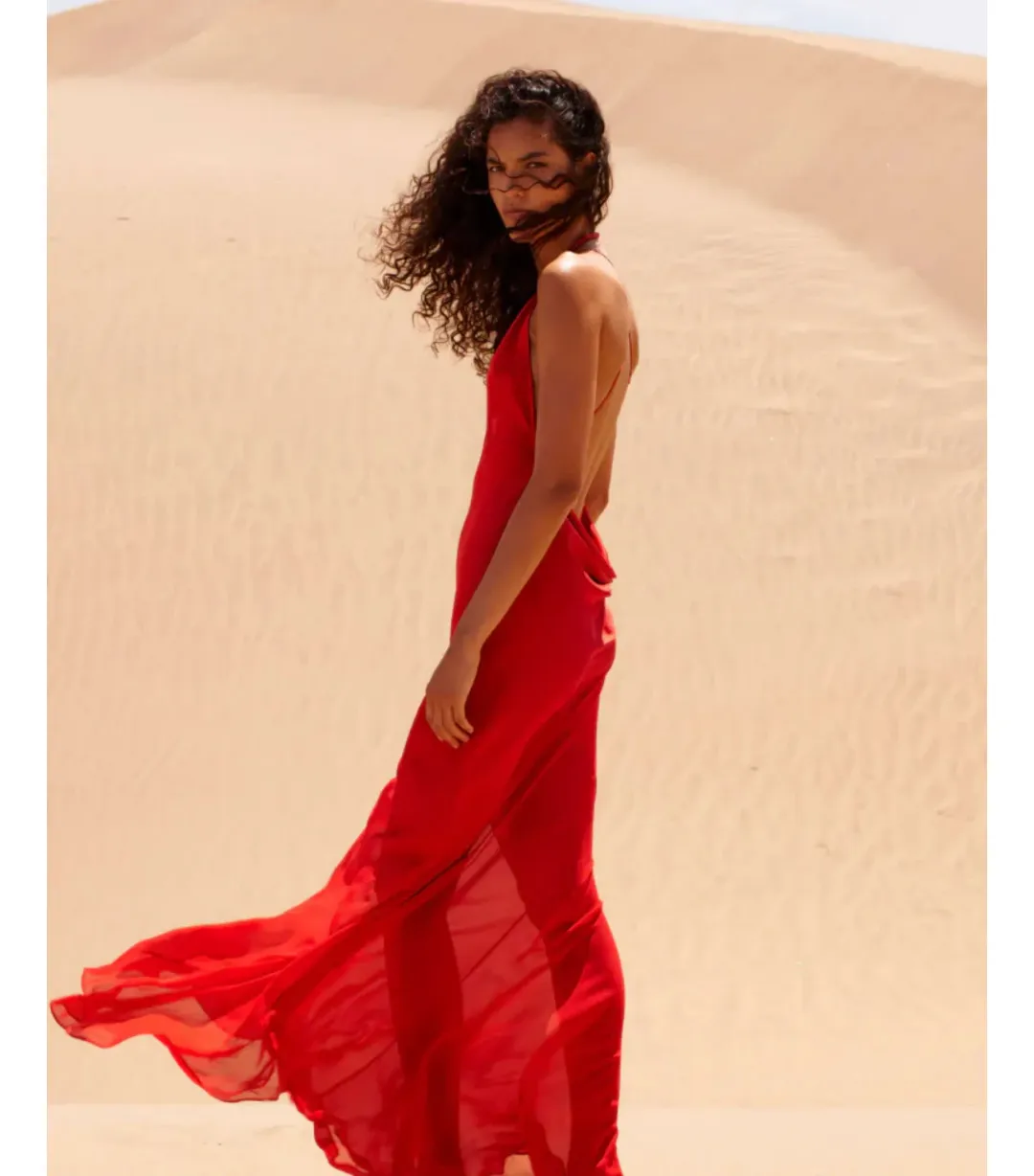 Rat & Boa Lotus Slip Dress Red Size 8 for rent on The Volte - main image