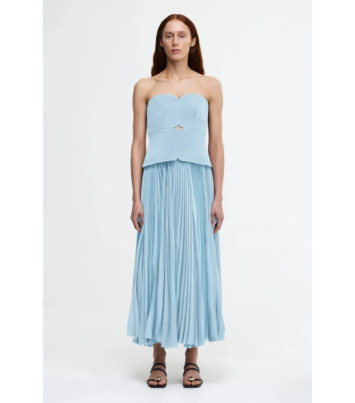 Acler Avonlea Midi Dress Blue Size 12 - Image 1