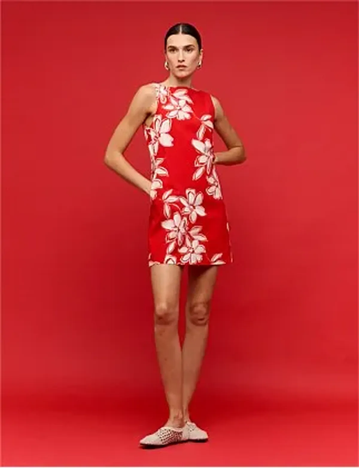 Staple The Label ELARA MINI DRESS Red Size 16 - Image 4