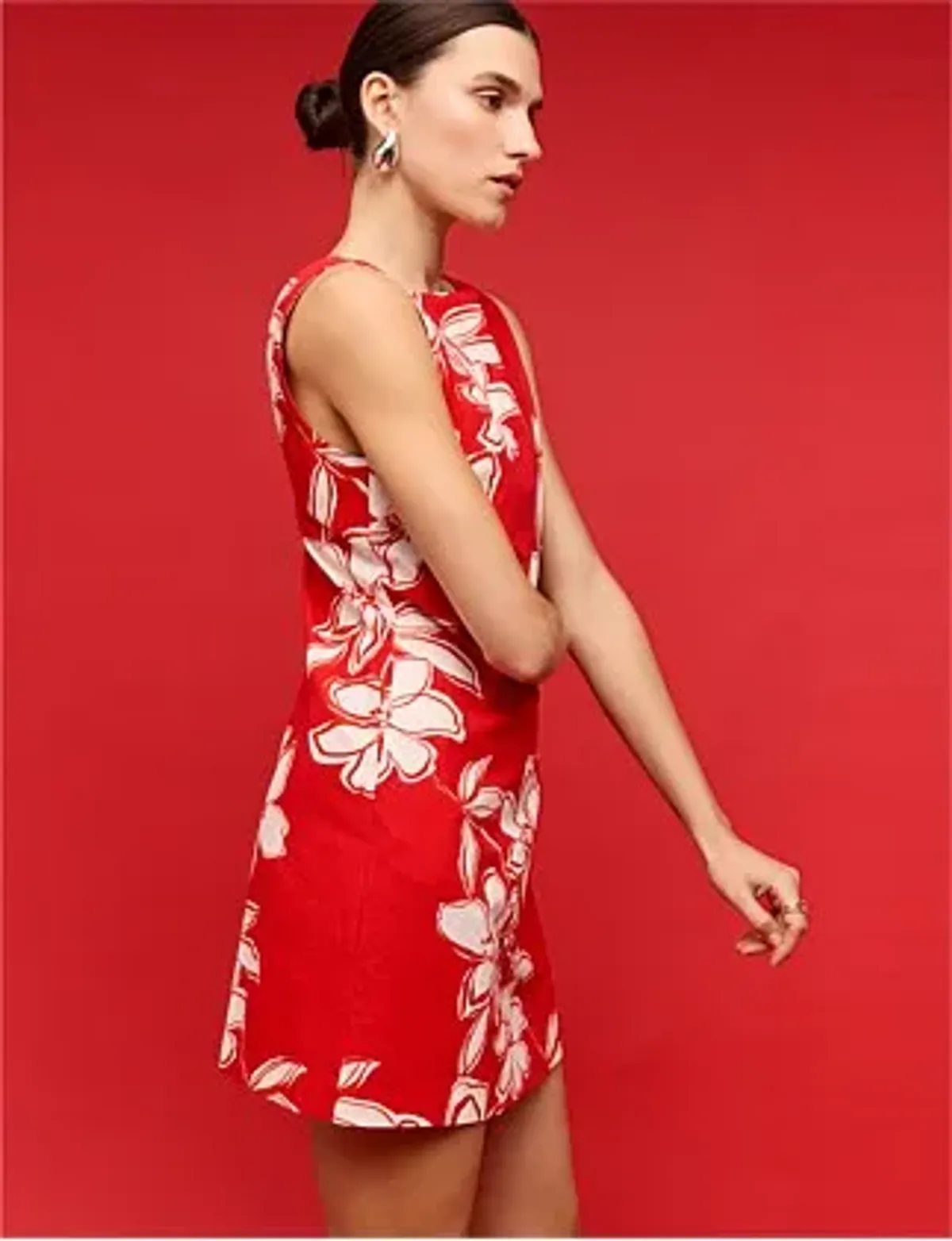 Staple The Label ELARA MINI DRESS Red Size 16 - Image 3