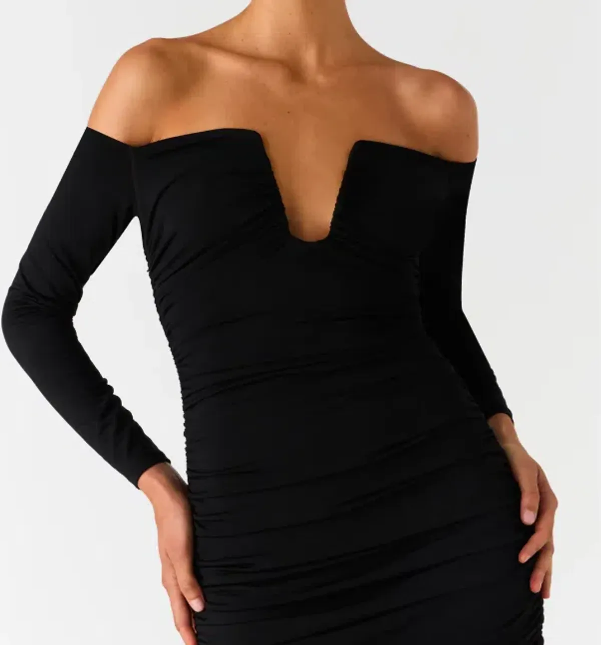 Misha Raelynn Matte Slinky Midi Dress Black Size 10/M - Image 4