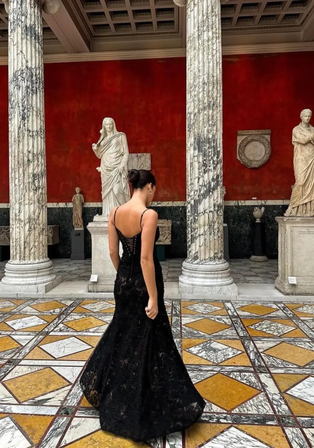 House Of Cb Seren Floral Sheer Lace Back Maxi Dress Black Size Xs / Au 6 for rent on The Volte - main image