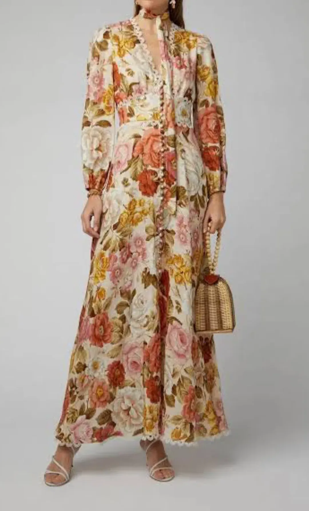 Zimmermann Bonita maxi linen dress. Size 1  for rent on The Volte - main image