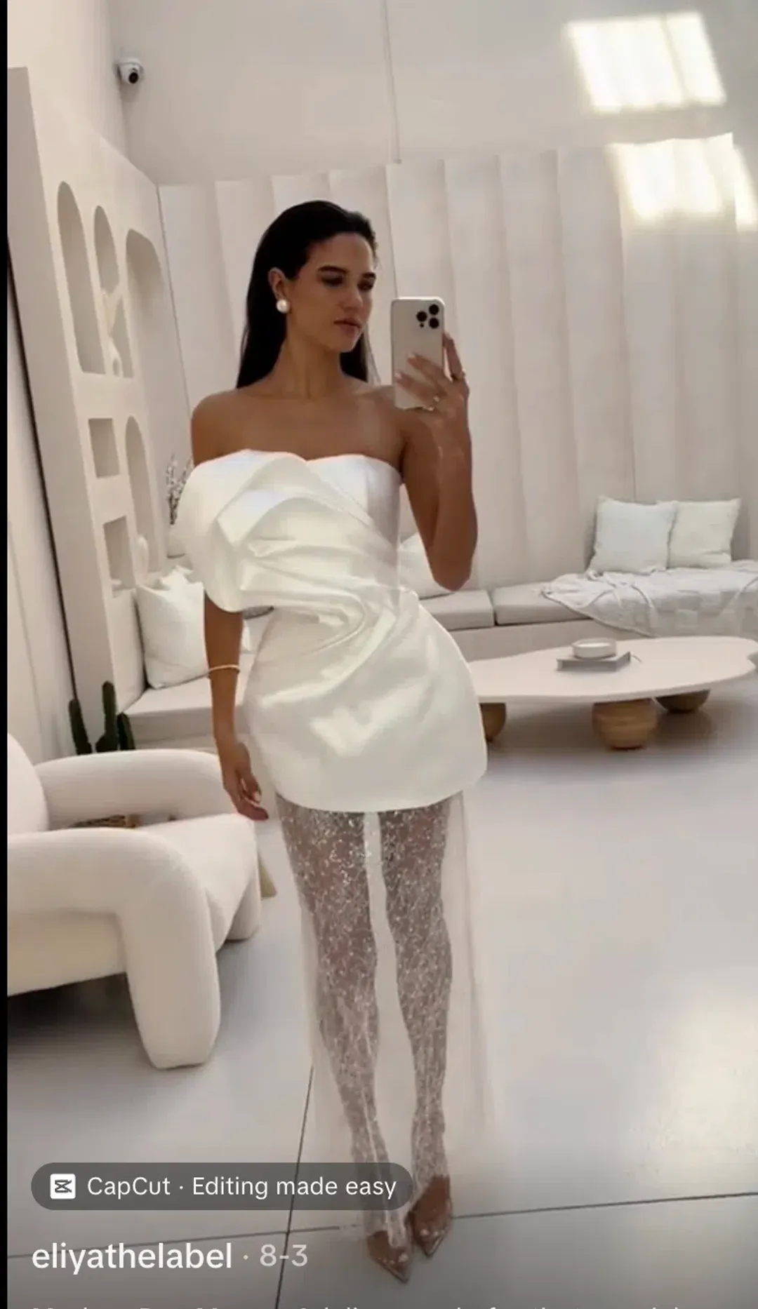 Eliya The Label Adalina Maxi Dress White Size S for rent on The Volte - main image