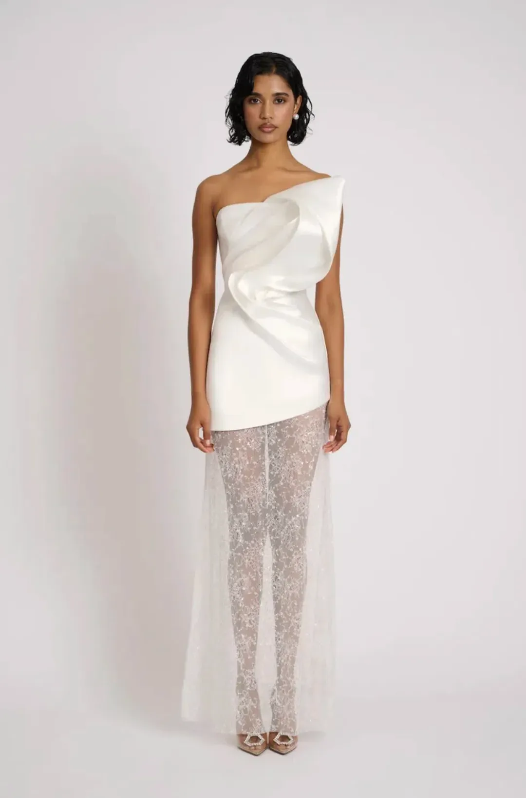 Eliya The Label Adalina Maxi Dress White Size S for rent on The Volte - main image