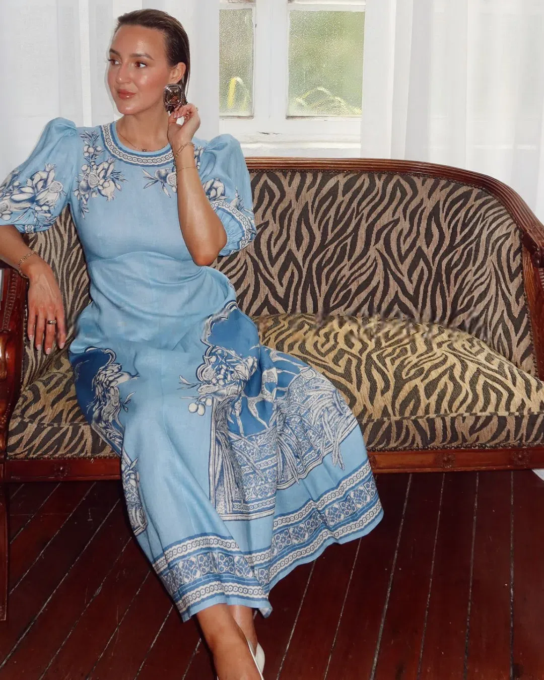 Alemais Villa Romantica Midi Dress Size 10 for rent on The Volte - main image