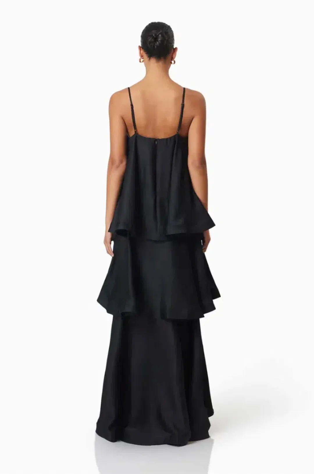 Tilly Tiered Maxi Dress in Black in XXL for rent on The Volte - main image