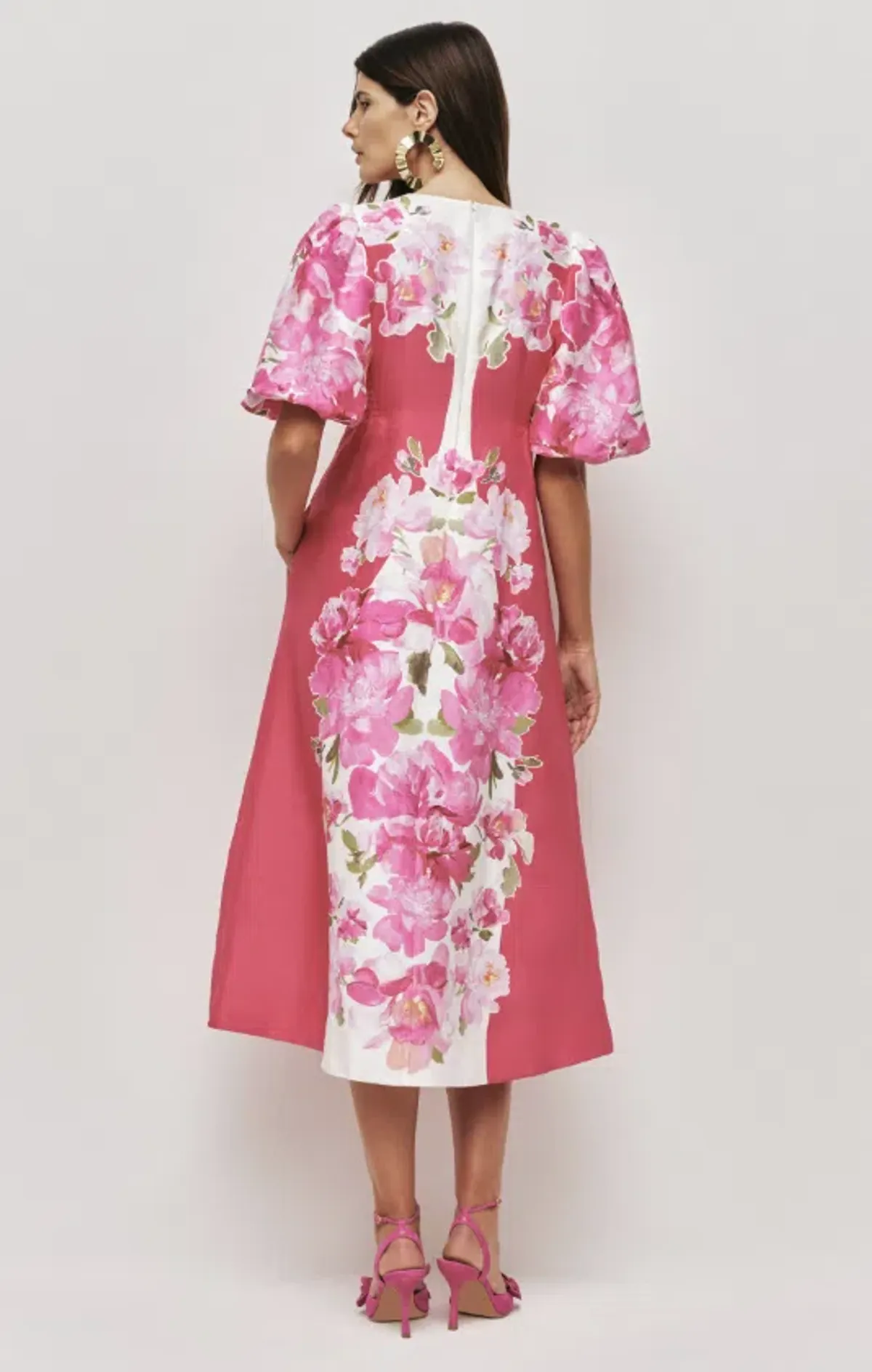 AJE Overflow Knotted Midi Dress Rosa bold Size 8 - Image 2