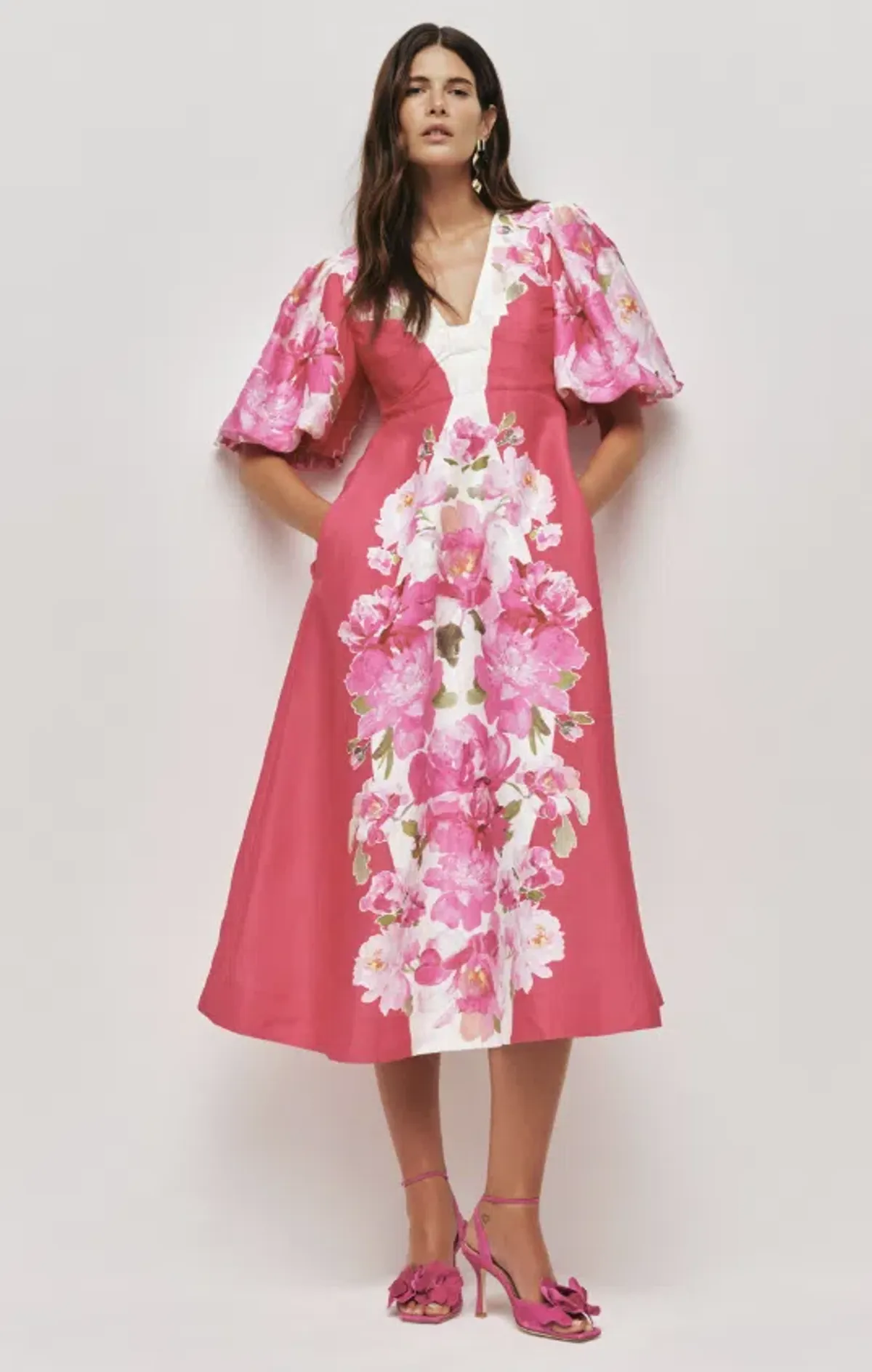 AJE Overflow Knotted Midi Dress Rosa bold Size 12 - Image 1