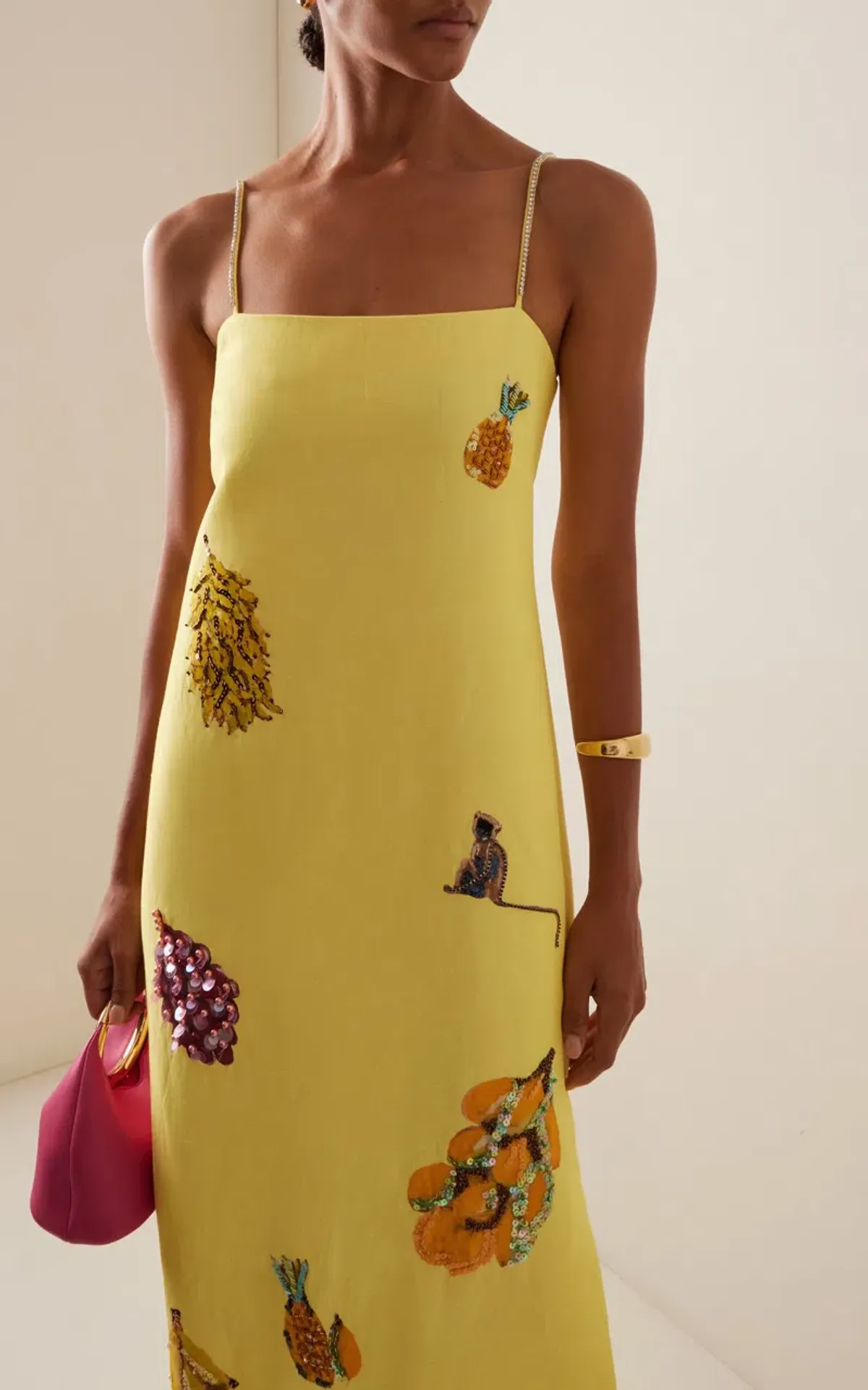 ALEMAIS Diamond Dancer Midi Dress Yellow 10 - Image 6