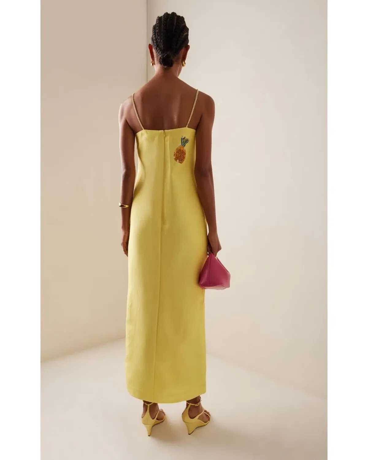 ALEMAIS Diamond Dancer Midi Dress Yellow 10 - Image 7