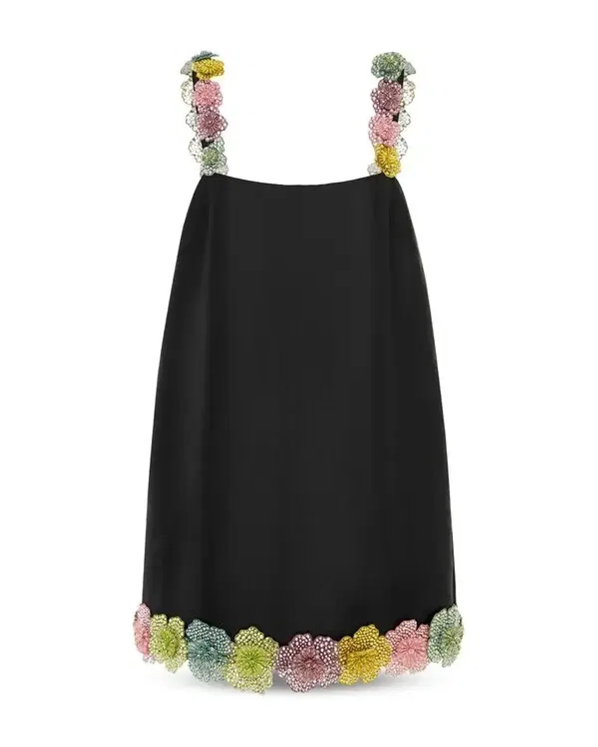 ALEMAIS Lolita Floral Beaded Mini Dress Black 10 AU - Image 10