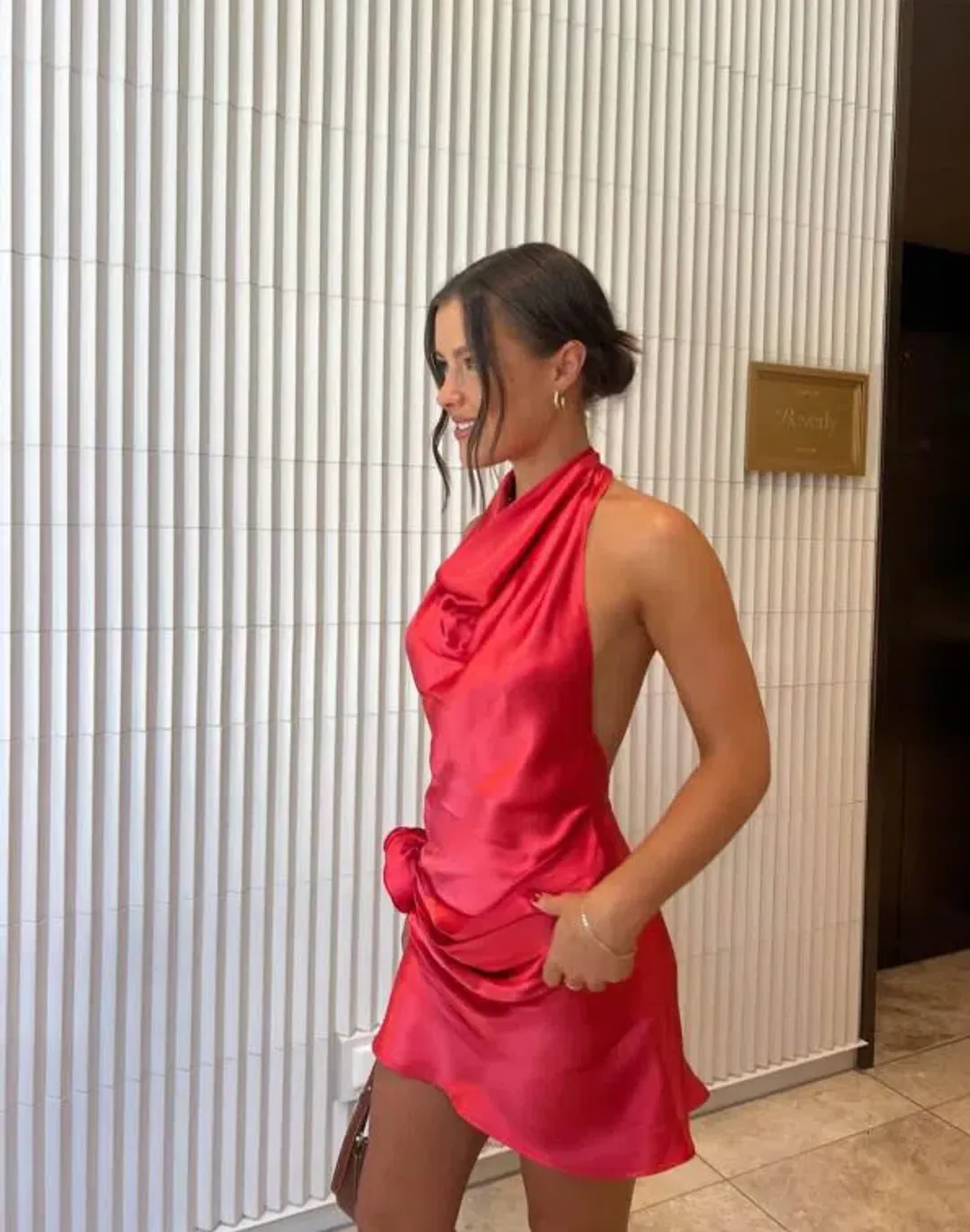 Arcina Ori Rosa Mini Dress Pink Size S/AU 8 for rent on The Volte - main image