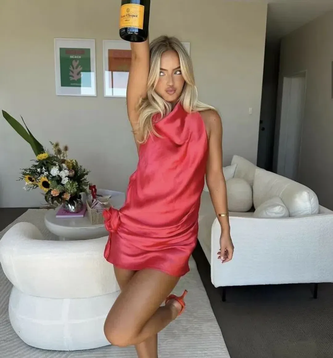 Arcina Ori Rosa Mini Dress Pink Size S/AU 8 for rent on The Volte - main image