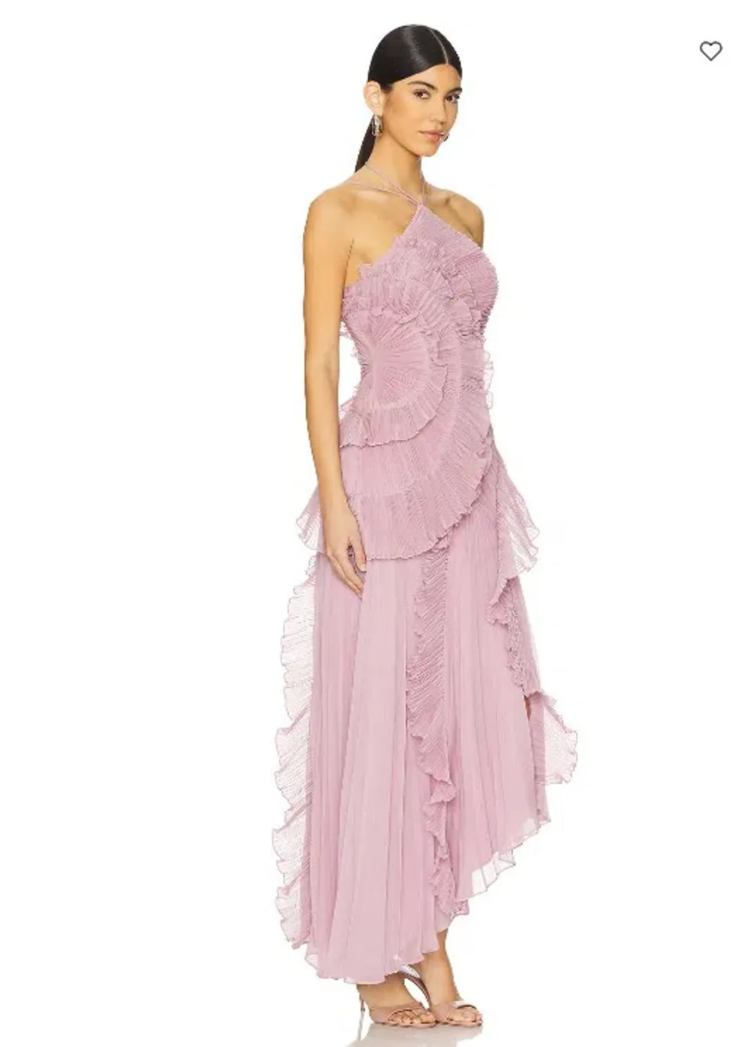 Amur Lorelie Midi Halter Gown Dress Water Hyacinth Pink Size AU 6 /US 2 for rent on The Volte - main image